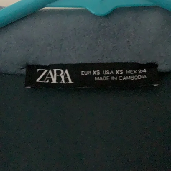 Zara blue suede coat - Picture 6 of 6